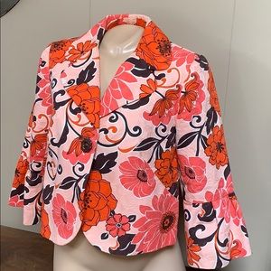 Fall Floral Cropped Blazer